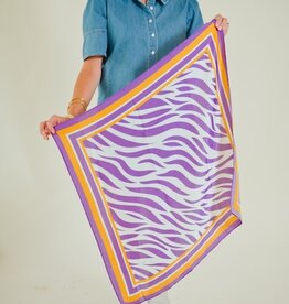 Harper Striped Scarf Medium Purple/Gold