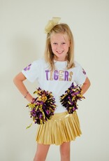 Girls Shimmer Applique Tigers Boxy Tee