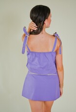 Stadium Drive Tie Shoulder Crop Top