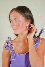 Purple/Gold Flake Oval Drops