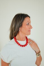 Gemelli Marble Necklace Red