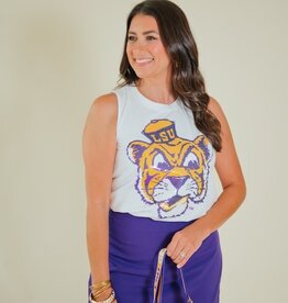 LSU Vintage Tiger Sequin Tank