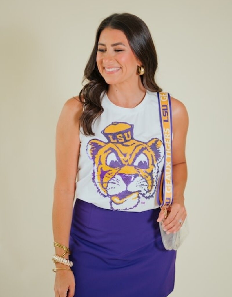 LSU Vintage Tiger Sequin Tank