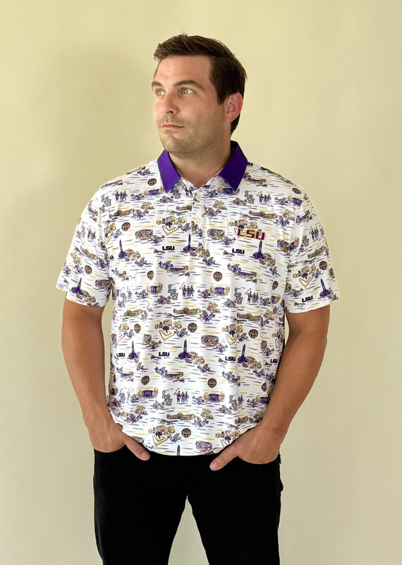 Smith & Quinn Men's Teddy Polo LSU Toile