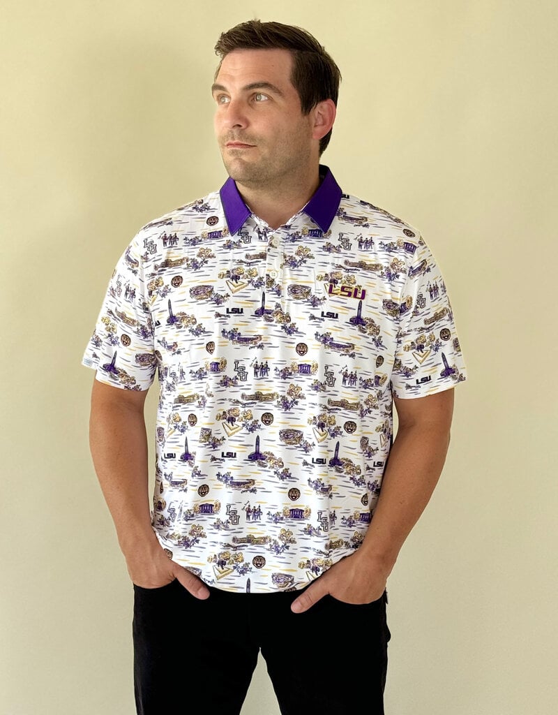 Smith & Quinn Men's Teddy Polo LSU Toile