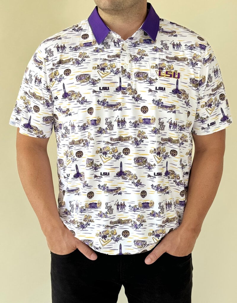 Smith & Quinn Men's Teddy Polo LSU Toile