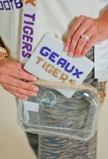 White Geaux Tigers Coin Purse