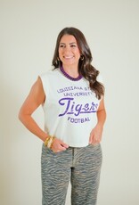 Off White LSU Tigers Football Stencil Tank