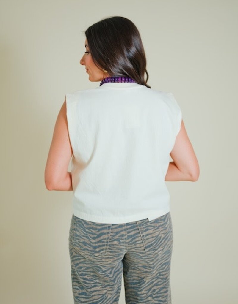 Off White LSU Tigers Football Stencil Tank