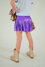 Girls Mini Pleated Skort Purple Shimmer