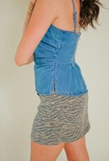Hidden Peyton Tiger Print Skirt