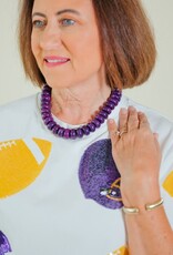 Pipestone Beaded Necklace Purple
