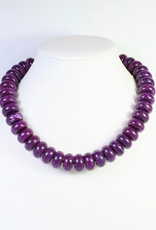 Pipestone Beaded Necklace Purple