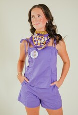 Purple Poplin Cami Top