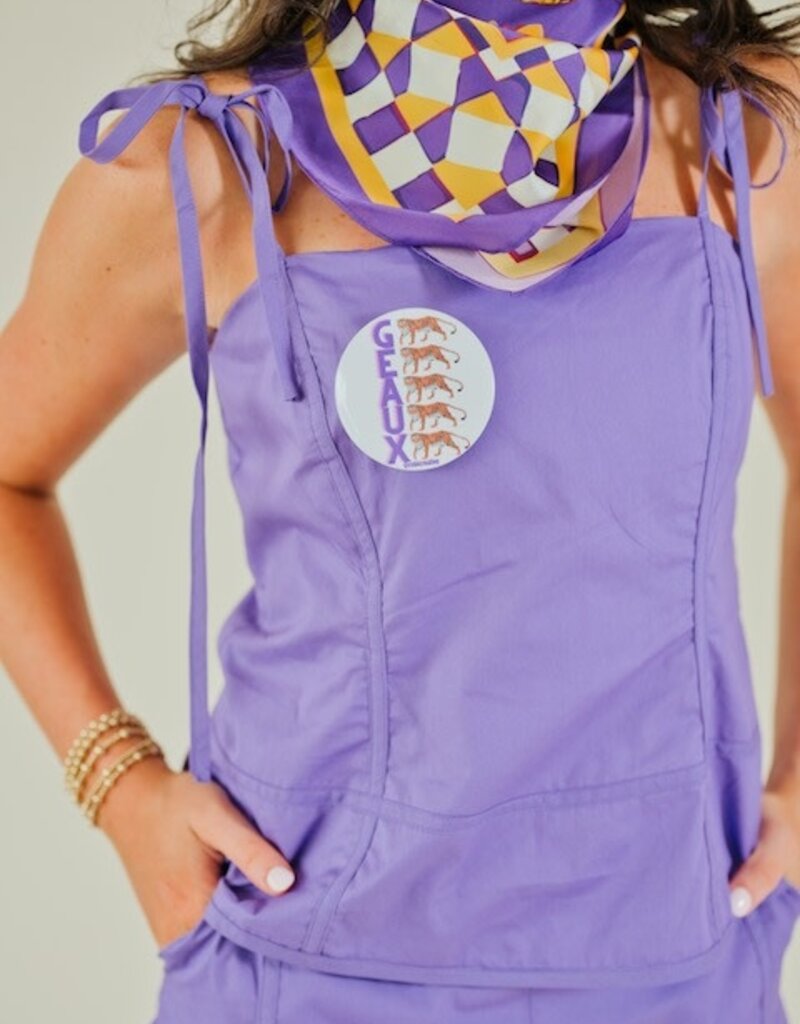Purple Poplin Cami Top