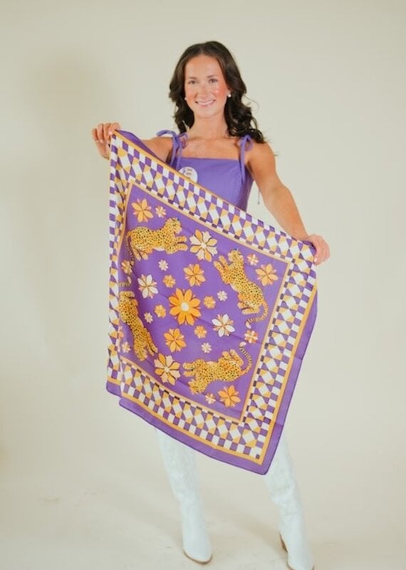 Hollis Scarf Medium- Purple/Gold