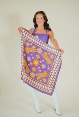 Hollis Scarf Medium- Purple/Gold