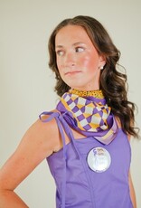Hollis Scarf Medium- Purple/Gold