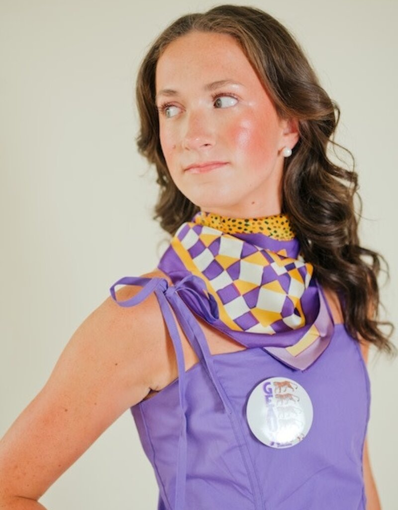 Hollis Scarf Medium- Purple/Gold