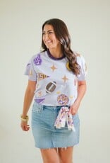 Queen of Sparkles Licensed LSU Sparkle Gameday Icon Tee