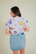 Queen of Sparkles Licensed LSU Sparkle Gameday Icon Tee
