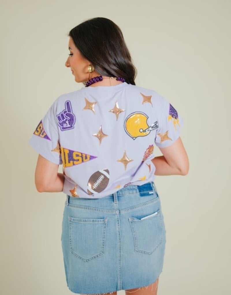 Queen of Sparkles Licensed LSU Sparkle Gameday Icon Tee