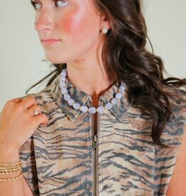 Lavender Bauble Bead Necklace