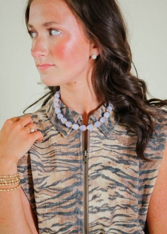 Lavender Bauble Bead Necklace
