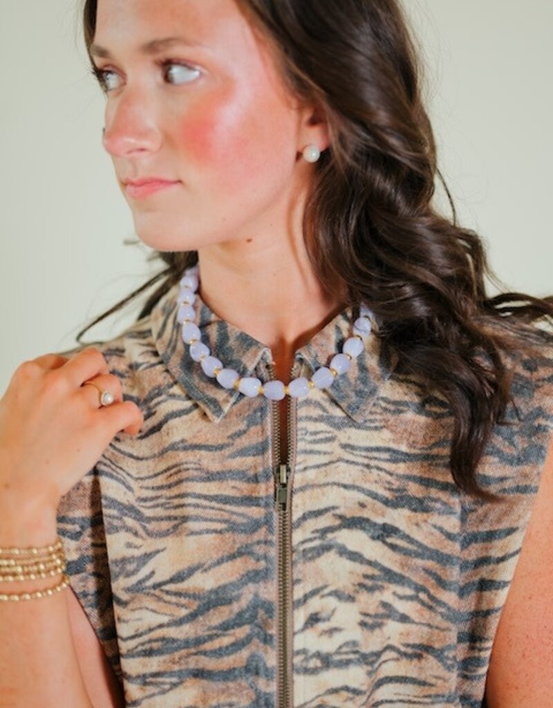 Lavender Bauble Bead Necklace