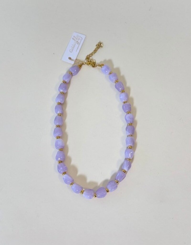 Lavender Bauble Bead Necklace