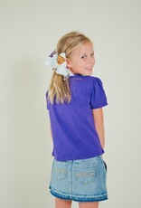 Girls Holly Sequin Football Top Purple