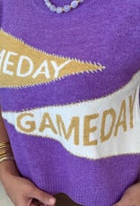 Purple Gameday Penant Sweater Vest