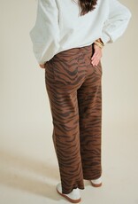 Daze Pleaser Wide Leg Ankle Desert Zebra