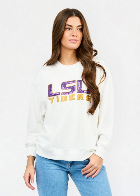 Sarah LSU Logo Sweatshirt