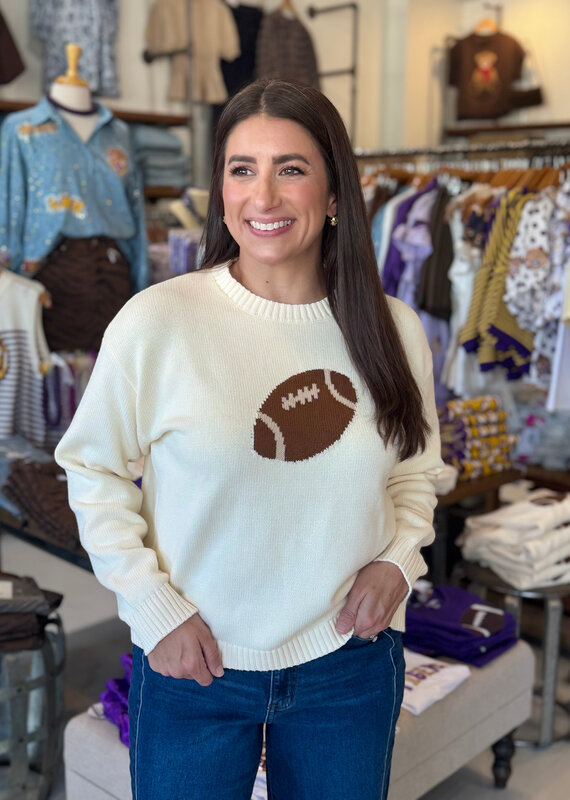 Football Graphic Knit Sweater