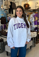 LSU Polka Dot Puff Ink Mock Neck