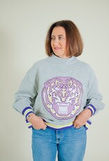Queen of Sparkles Licensed LSU Gingham Mascot Mock Neck
