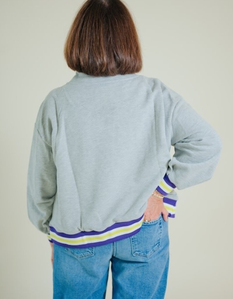 Queen of Sparkles Licensed LSU Gingham Mascot Mock Neck