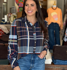 Harriet Plaid Button Down Blouse