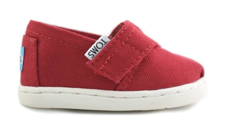 TOMS TOMS TINY CLASSIC RED CANVAS