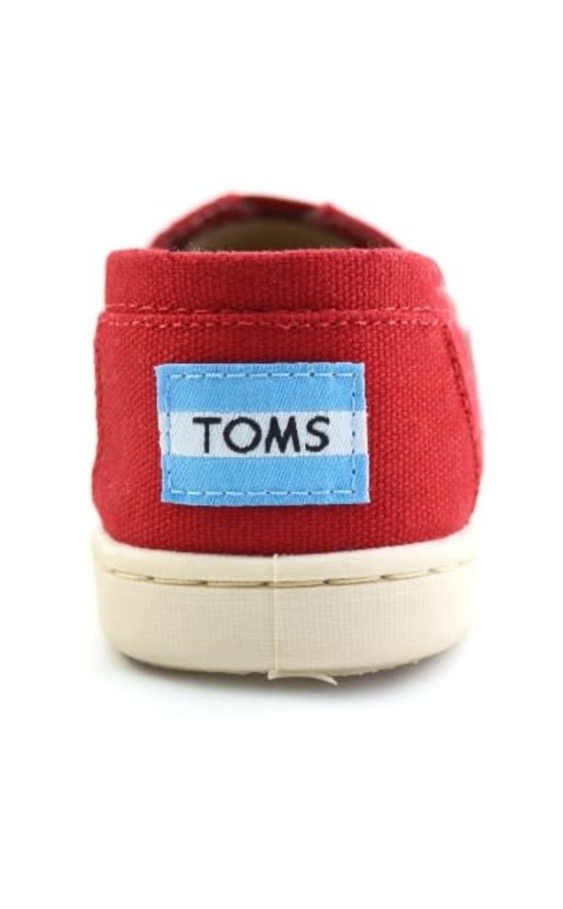 TOMS TOMS YTH CLASSIC RED CANVAS