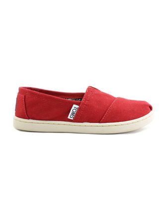 TOMS YTH CLASSIC RED CANVAS