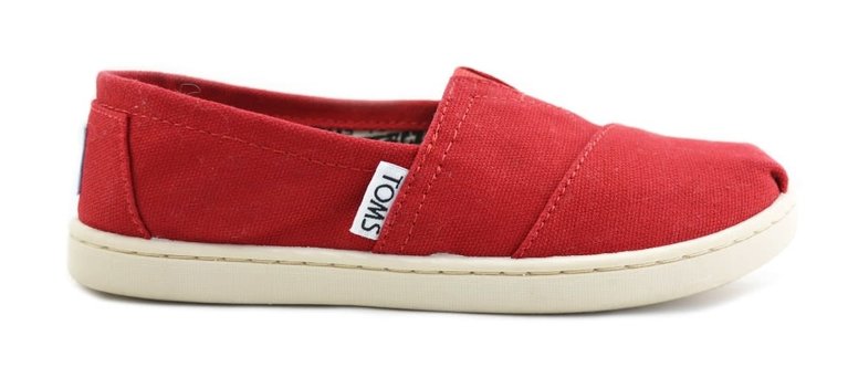 TOMS TOMS YTH CLASSIC RED CANVAS