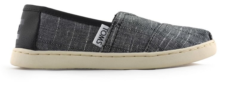 TOMS TOMS YTH CLASSIC BLK Texture Chambray