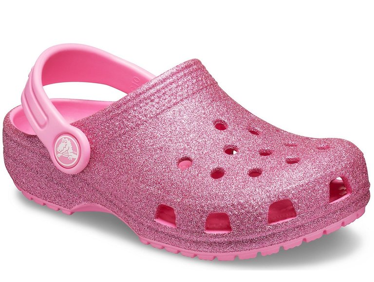 CROCS Classic Crocs Clog for Kids/Junior - Pink Glitter
