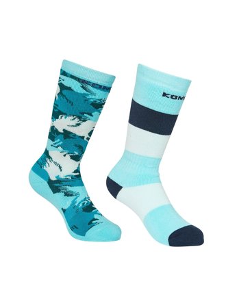 KOMBI Rumble Heavy Socks Twin Pack - Junior Blue Radiance