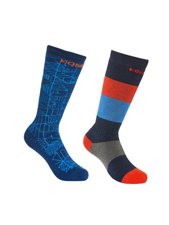 KOMBI Rumble Heavy Socks Twin Pack - Junior Dark Navy