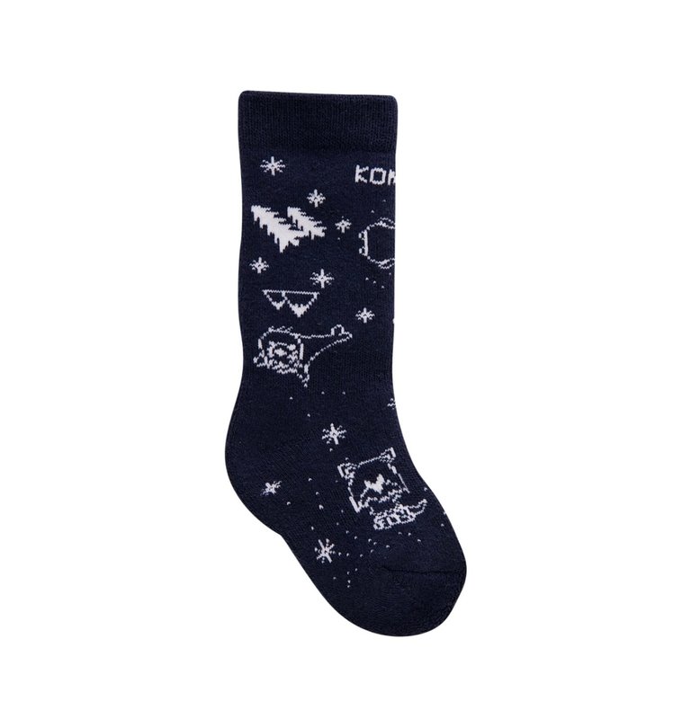 KOMBI KOMBI  DARK NAVY ADORABLE INFANT SOCK