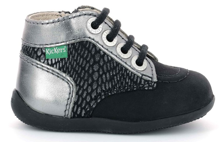 KICKERS KICKERS BONZIP-2 NOIR/ARGENT