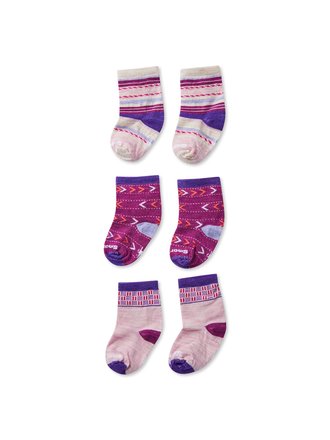 SMARTWOOL TODDL.TRIO SW003909 B98 PINK NECTAR